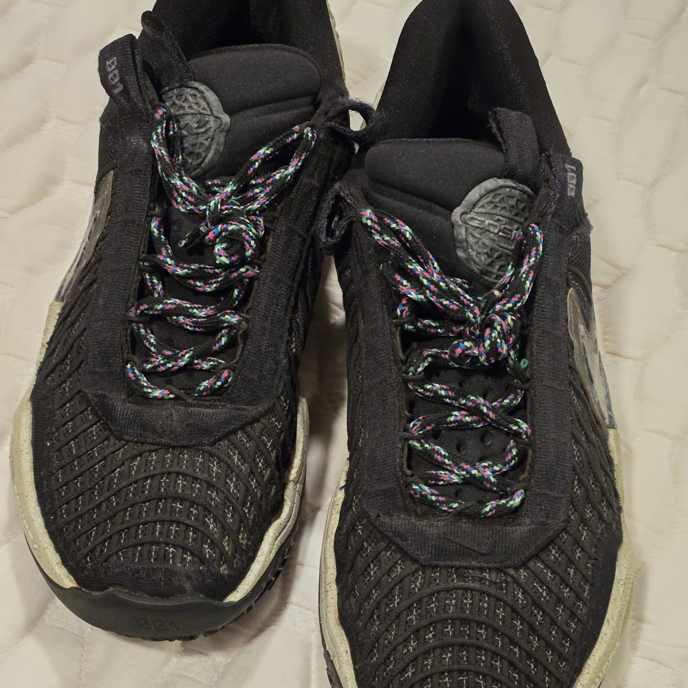 Nike Black Athletic Shoes with Multicolor Laces